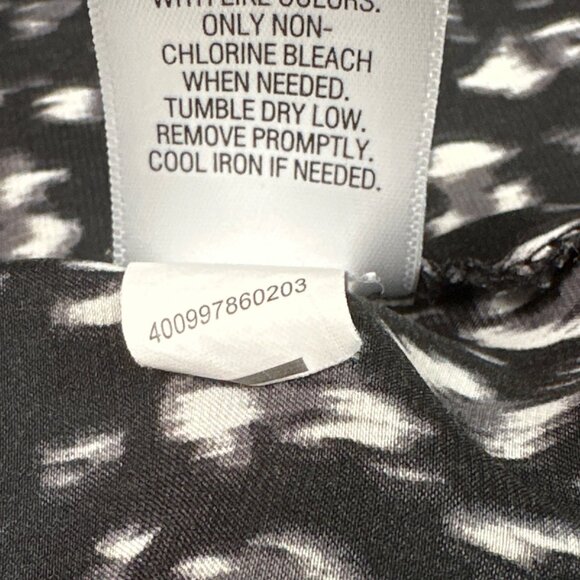 APT. 9 Abstract Black and White Print Polyester Tank Top Blouse Size S - Picture 10 of 11